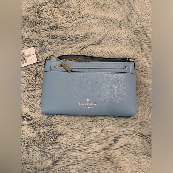 💎 Kate Spade Sadie Saffiano Leather Top Zip Blue Crossbody Set Bag 💎 - Picture 1 of 7